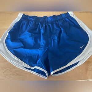 Nike Blue and White Women's Athletic Shorts